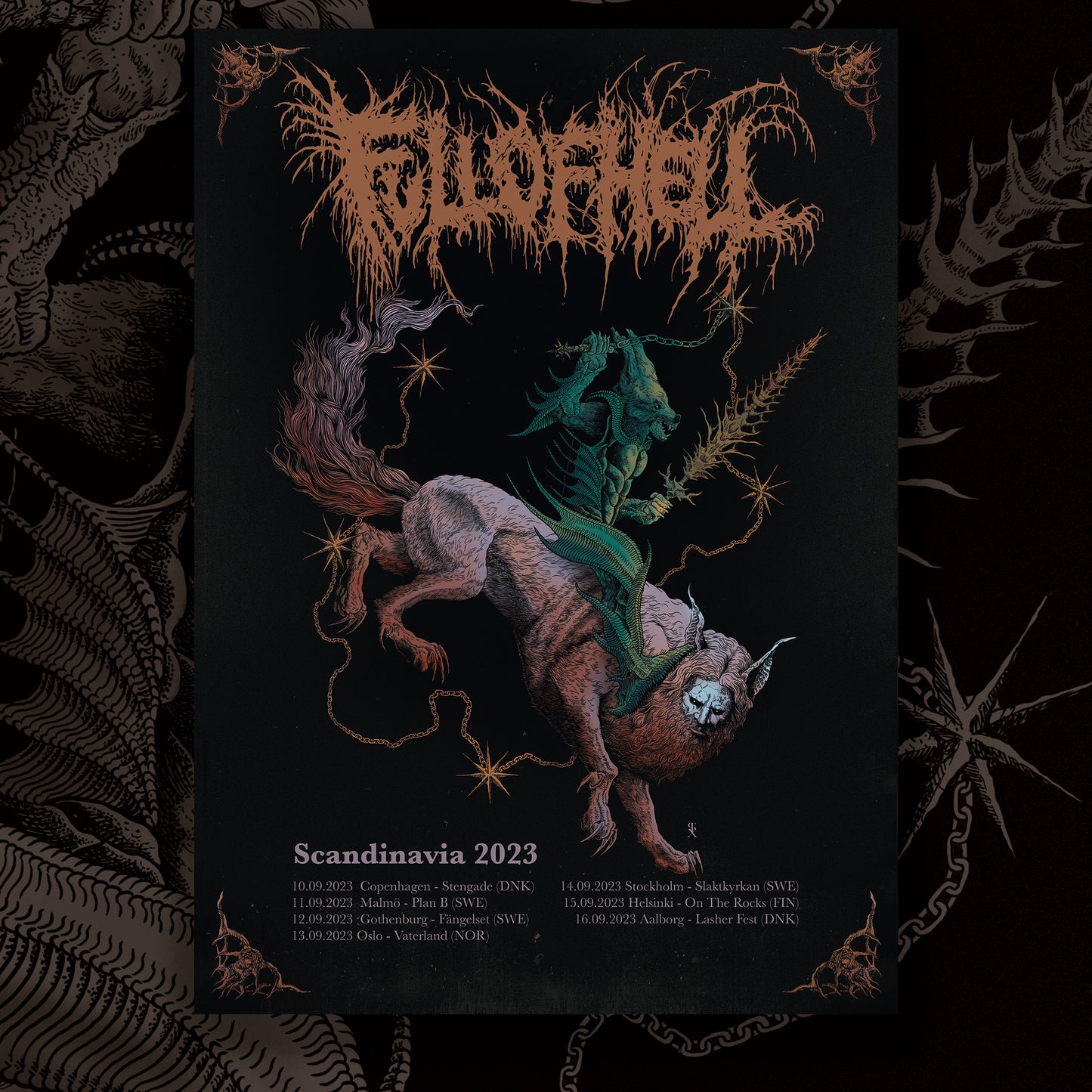 Full Of Hell - Scandinavia 2023 - Poster by Strx